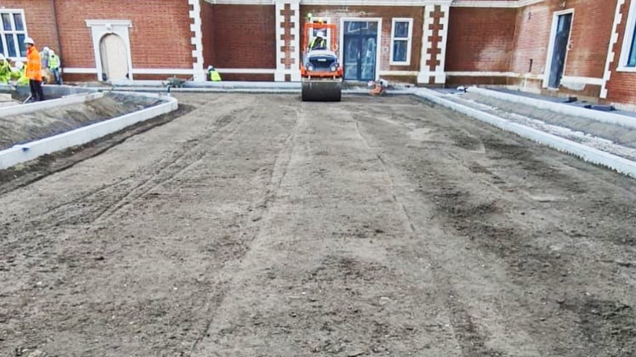 MCM HBM Hydraulically Bound Material on site