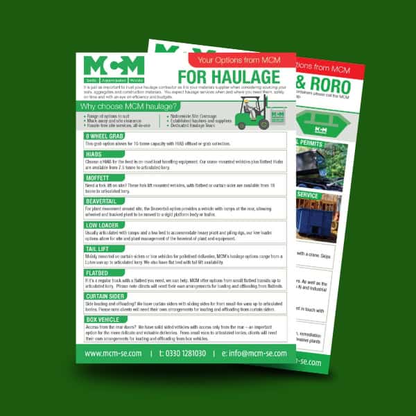 MCM Haulage Options 2026